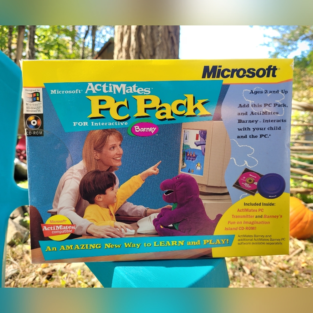Microsoft ActiMates PC Pack Transmitter and CD ROM for Interactive Barney 1990s